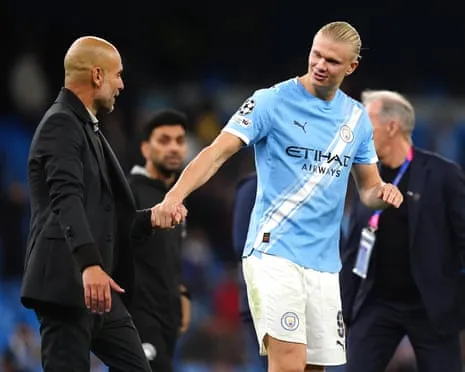 Erling Haaland Joins Exclusive Champions League Half-Century Group, Hailed by Pep as CR7 and Lionel Messi's Fellow Monster